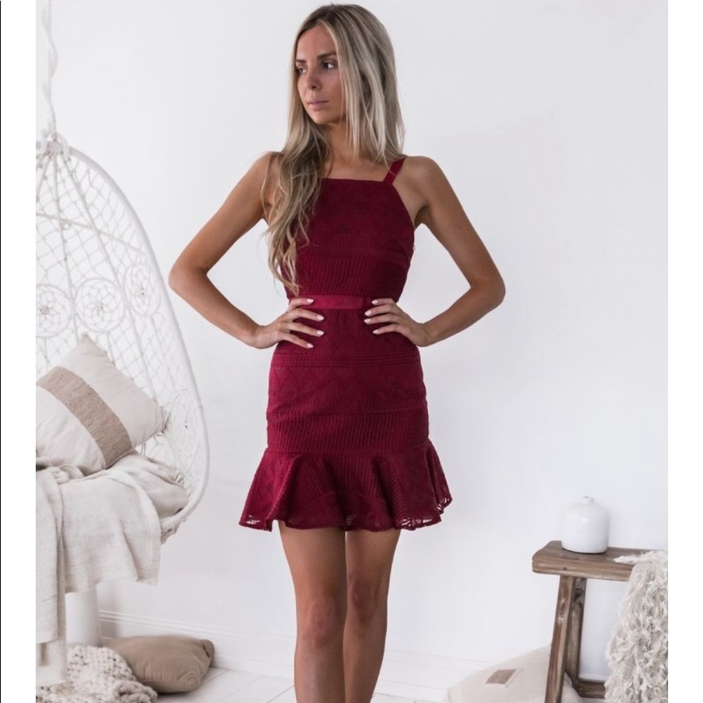red shonda dress